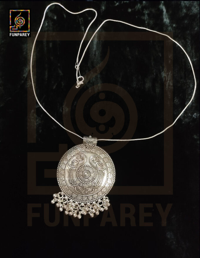 Oxidized Metal Jewelry Pendant "Moon" - Image 2