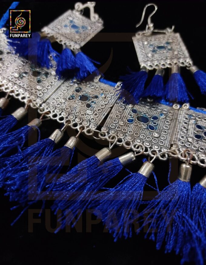 Oxidized Metal Jewelry Choker Set "Azuric" - Image 2