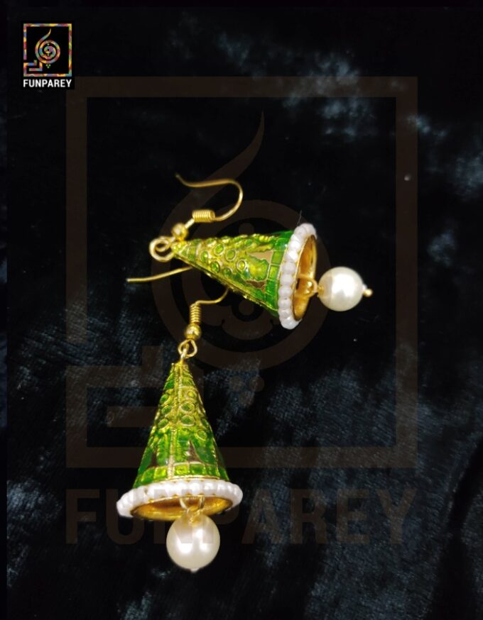 Ethnic Tribal Metallic Earrings "Chime Tartrazine"