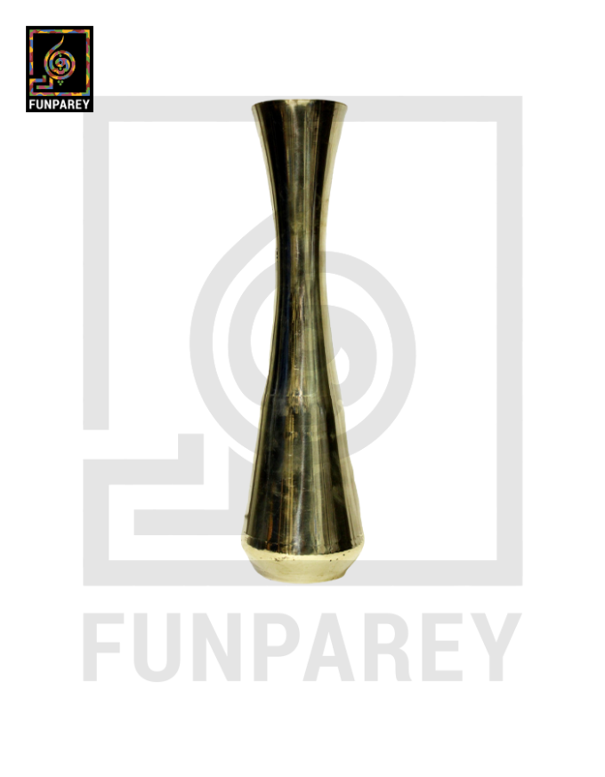 Handmade 14" Hourglass Brass Vase Pair "Slick" - Image 3