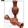 Hand Carved Premium Wooden Vase Pair 22" - Image 3