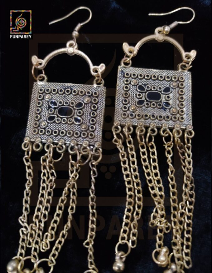 Oxidized Metal Jewelry Choker Set "Stygian Auric" - Image 3