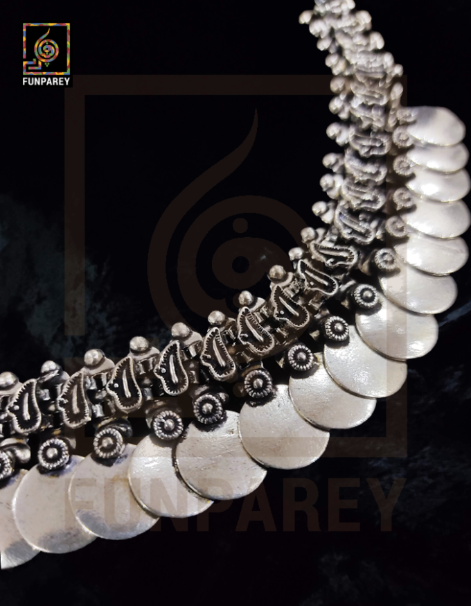 Oxidized Metal Tribal Necklace "Ethereal" - Image 2