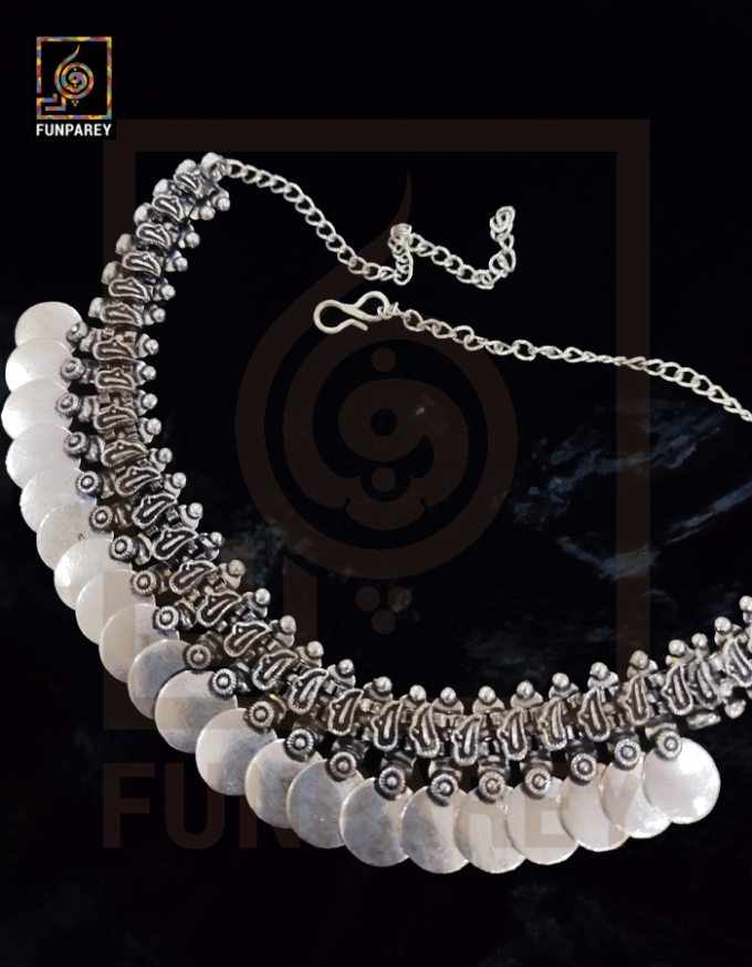 Oxidized Metal Tribal Necklace "Ethereal" - Image 3