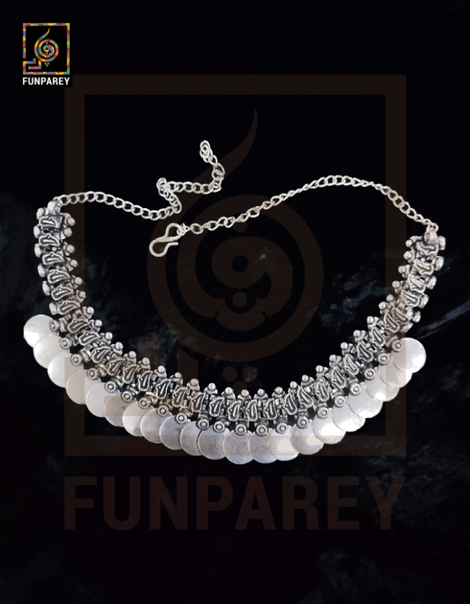 Oxidized Metal Tribal Necklace "Ethereal" - Image 5