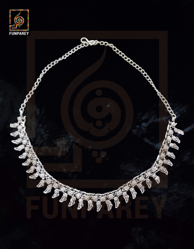 Oxidized Metal Tribal Necklace "Hauberk"
