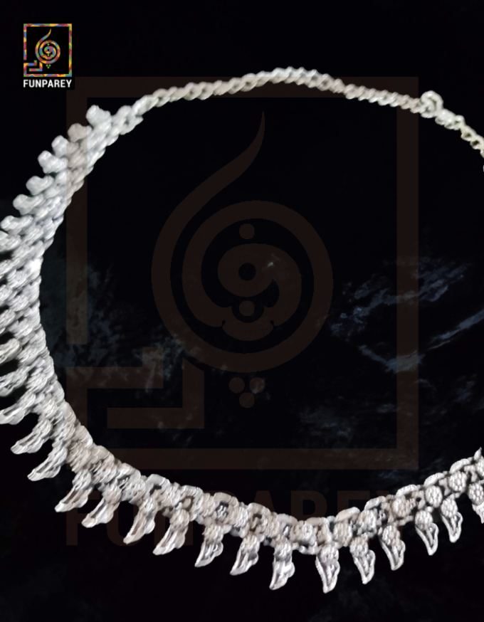 Oxidized Metal Tribal Necklace "Hauberk" - Image 5