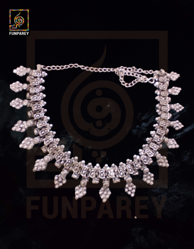 Oxidized Metal Tribal Necklace "Riparian" - Image 12