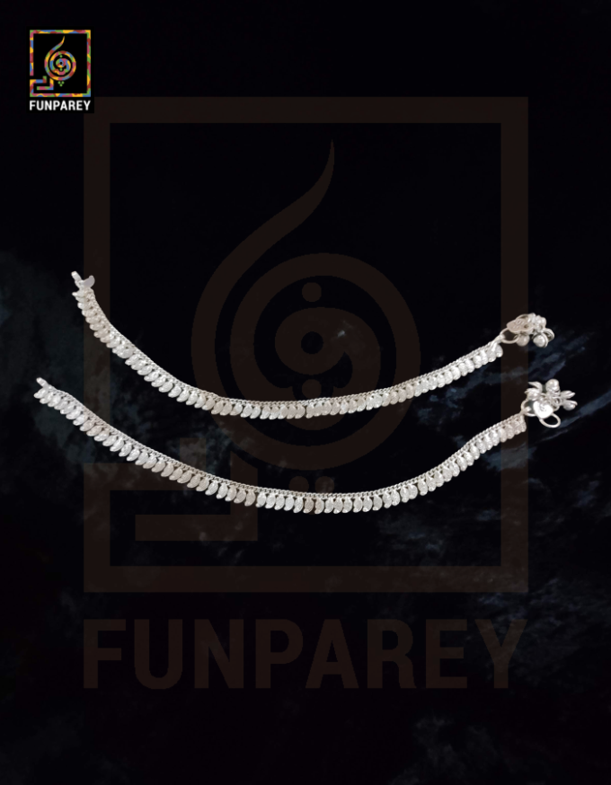 Oxidized Metal Tribal Anklets (Pair) "Idyllic" - Image 8