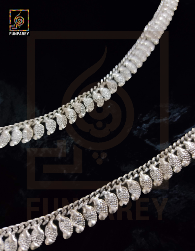 Oxidized Metal Tribal Anklets (Pair) "Idyllic" - Image 6