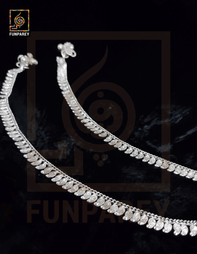 Oxidized Metal Tribal Anklets (Pair) "Idyllic" - Image 9