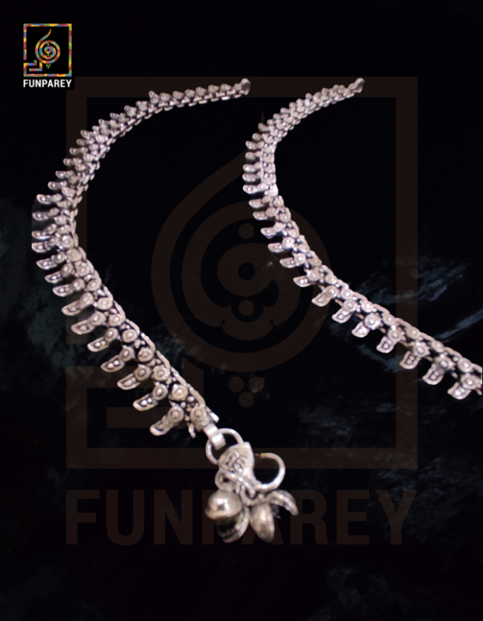 Oxidized Metal Tribal Anklets (Pair) "Hauberk" - Image 5