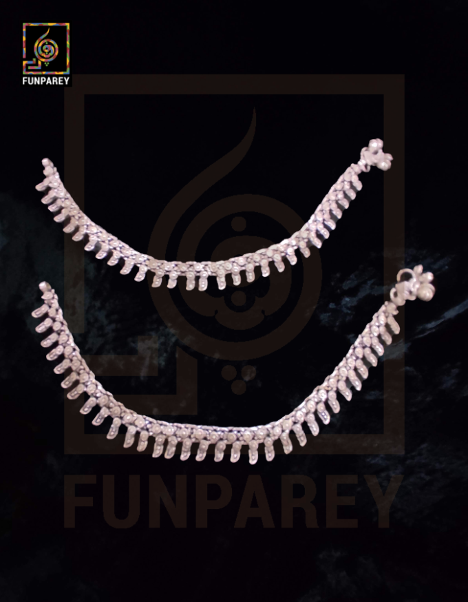 Oxidized Metal Tribal Anklets (Pair) "Hauberk" - Image 6