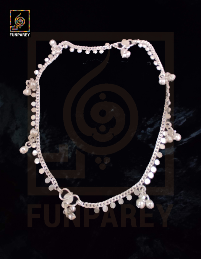 Oxidized Metal Tribal Anklets (Pair) "Sleek" - Image 6