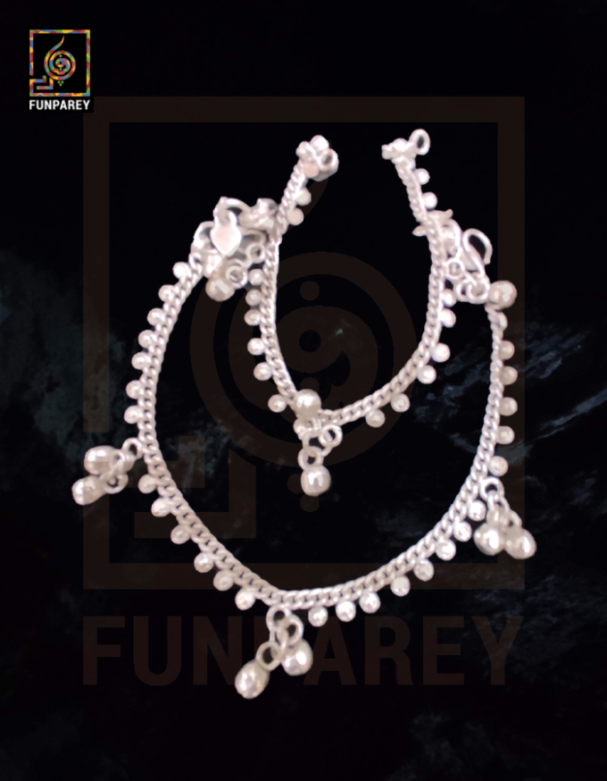 Oxidized Metal Tribal Anklets (Pair) "Sleek" - Image 7