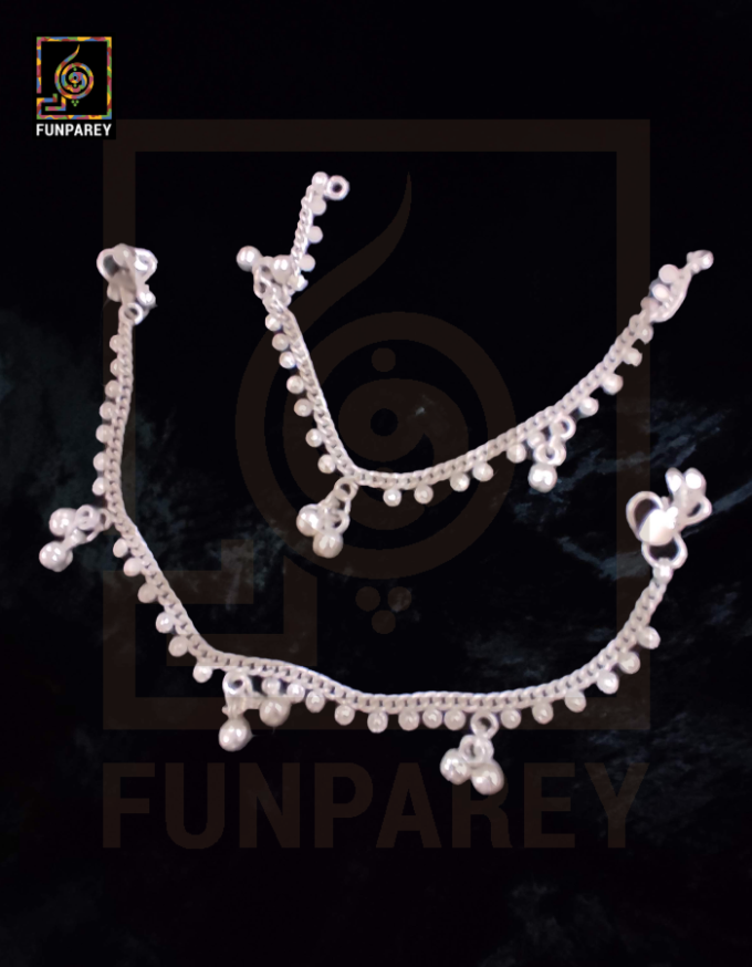 Oxidized Metal Tribal Anklets (Pair) "Sleek" - Image 9