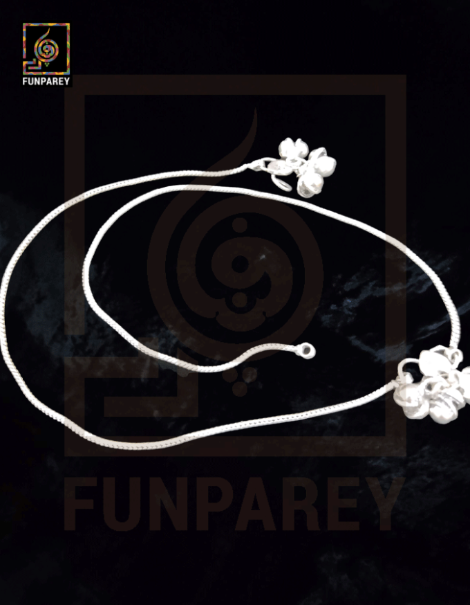 Oxidized Metal Tribal Anklets (Pair) "Eclipse" - Image 9