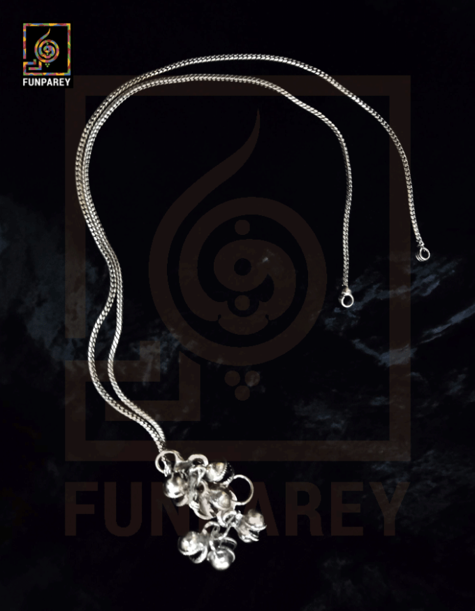 Oxidized Metal Tribal Anklets (Pair) "Eclipse" - Image 4