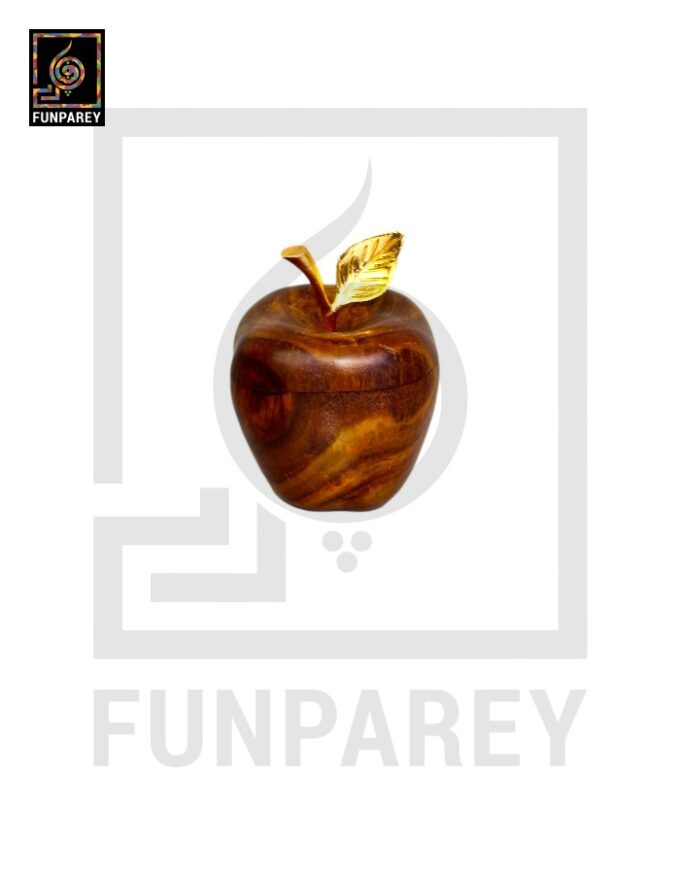 Handcrafted Wooden Apple Candy Bowl 4" - Image 4