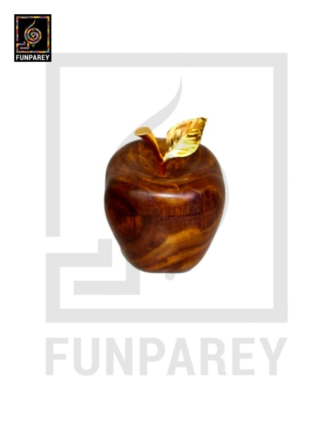 Handcrafted Wooden Apple Candy Bowl 4" - Image 5