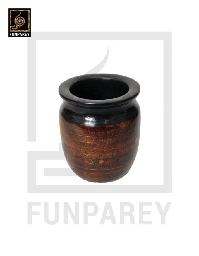 Premium Wooden Accessory jar with Brass Work - Image 2