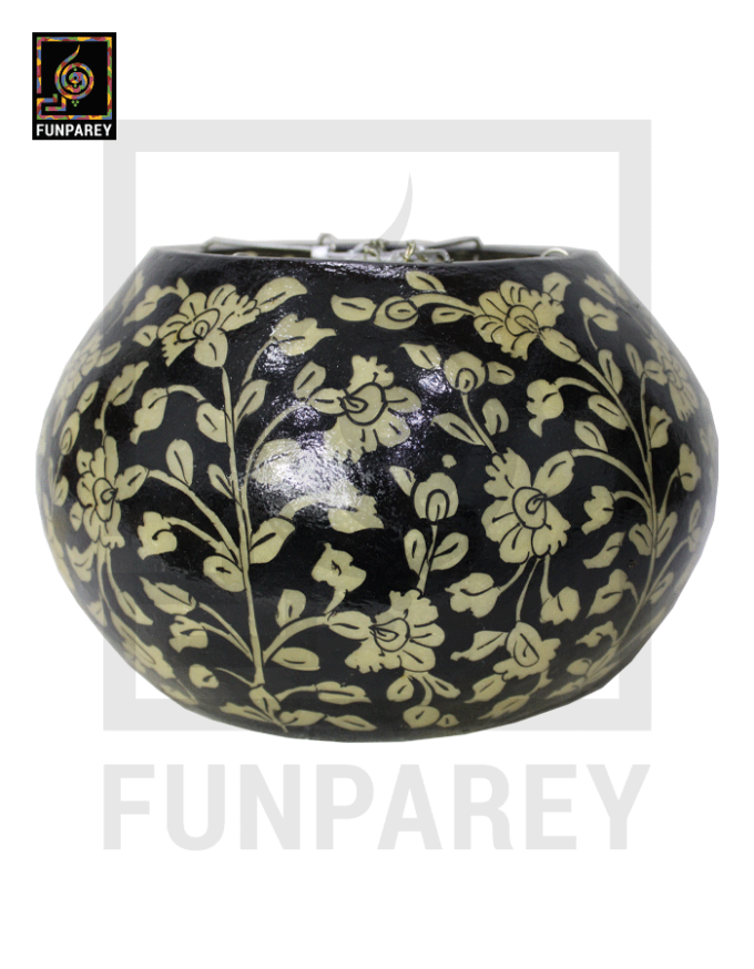 Camel Skin 13" Hanging Lamp "Stygian" - Image 4