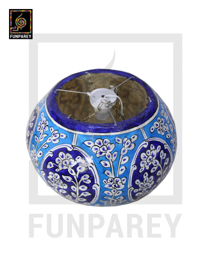 Camel Skin 13" Hanging Lamp "Azuric" - Image 3