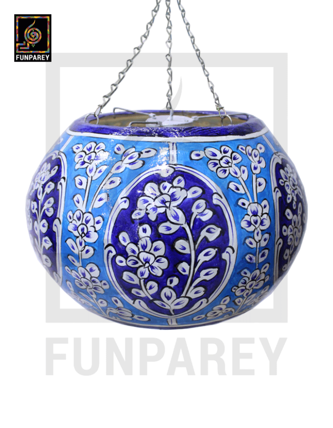 Camel Skin 13" Hanging Lamp "Azuric"