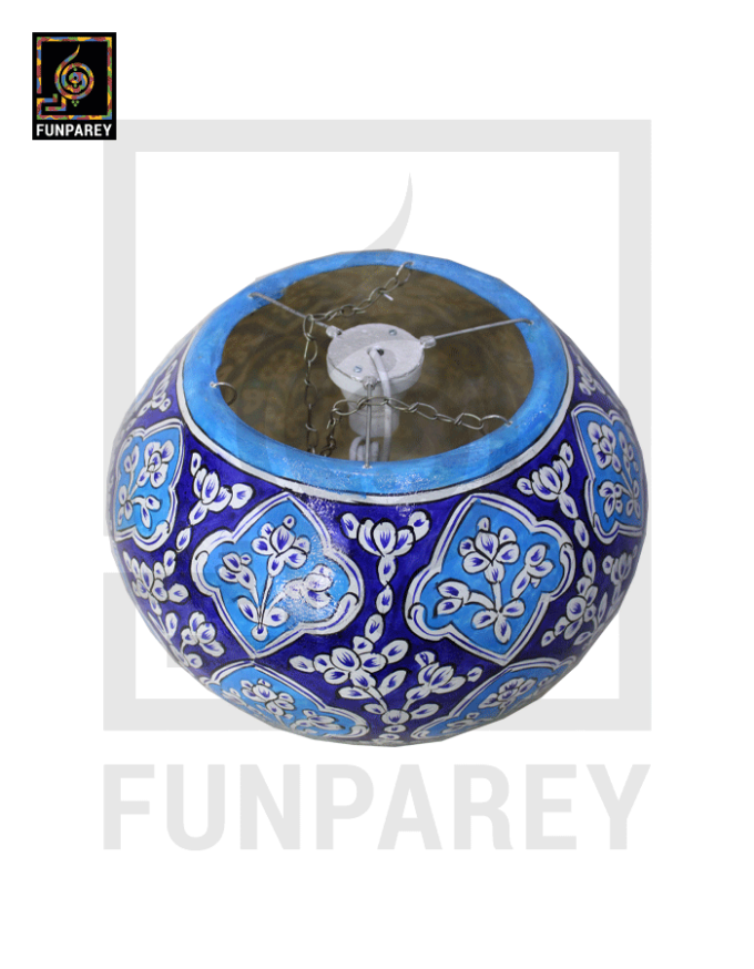 Camel Skin 13" Hanging Lamp "Azuric V2" - Image 3