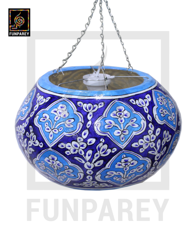 Camel Skin 13" Hanging Lamp "Azuric V2"