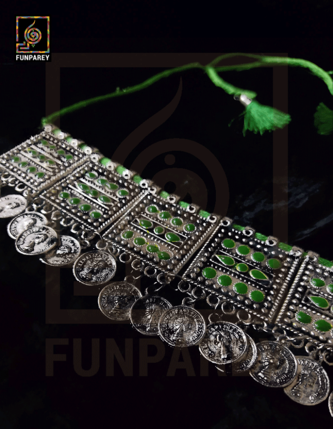 Oxidized Metal Jewelry Choker "Rural" - Image 2