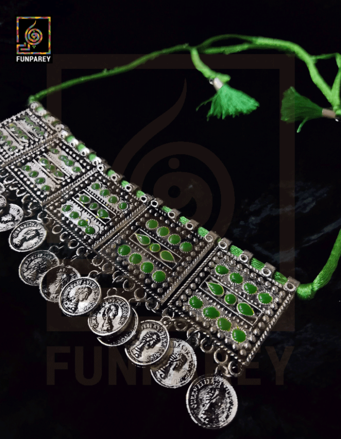 Oxidized Metal Jewelry Choker "Rural" - Image 3