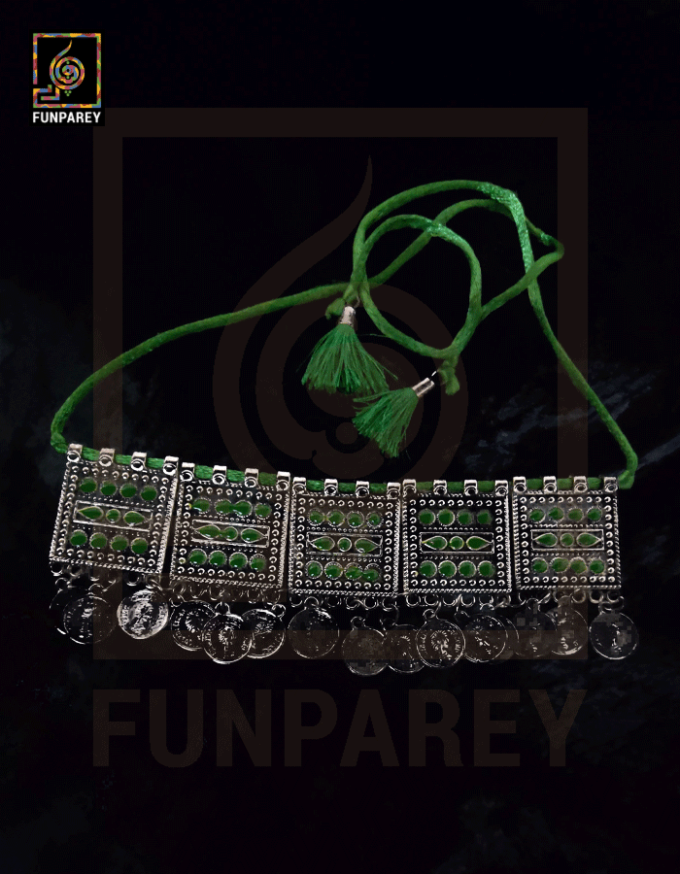 Oxidized Metal Jewelry Choker "Rural" - Image 9