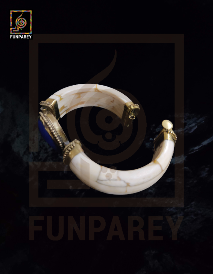 Ethnic Bracelet with Blue Agate Stone - Image 7