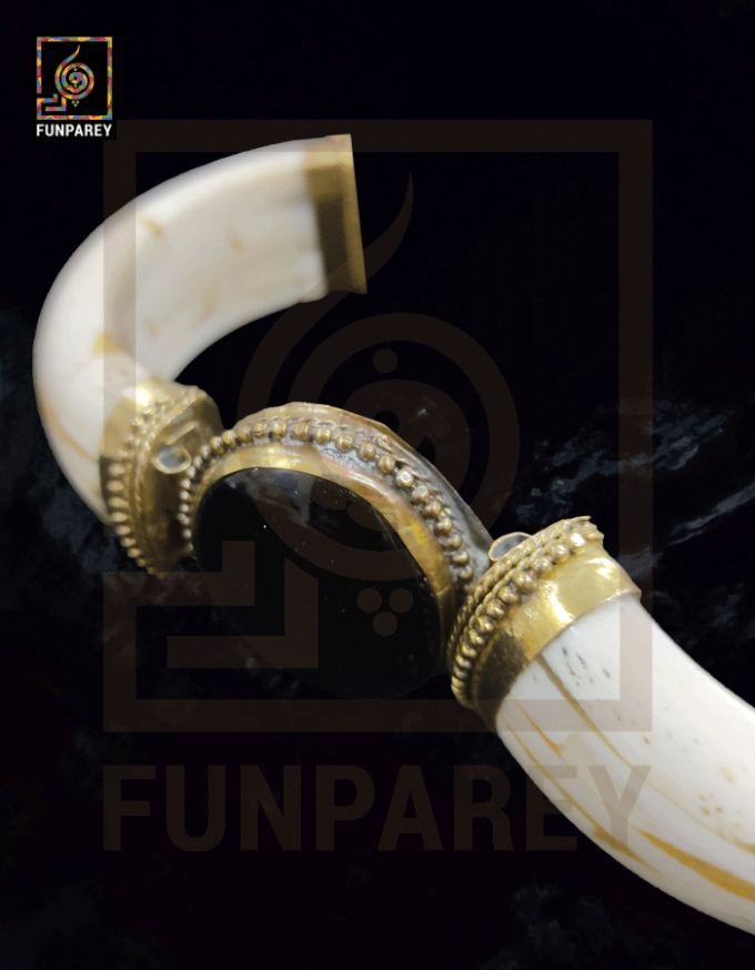 Ethnic Tribal Camel Bone Bracelet with Black Agate Stone - Image 10