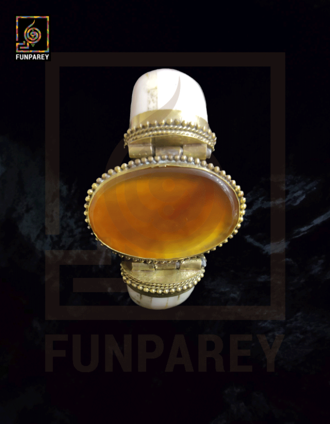 Ethnic Bracelet with Brown Agate Stone - Image 2