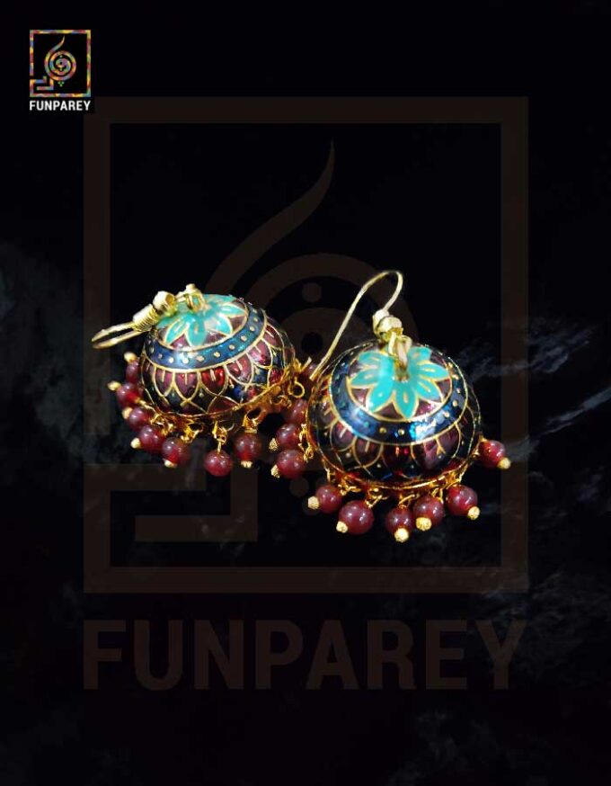 Ethnic Tribal Metallic Earrings "Czarina Rural"