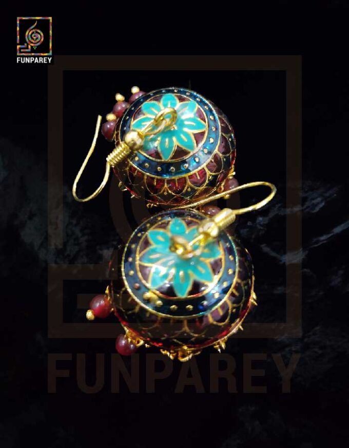 Ethnic Tribal Metallic Earrings "Czarina Rural" - Image 2