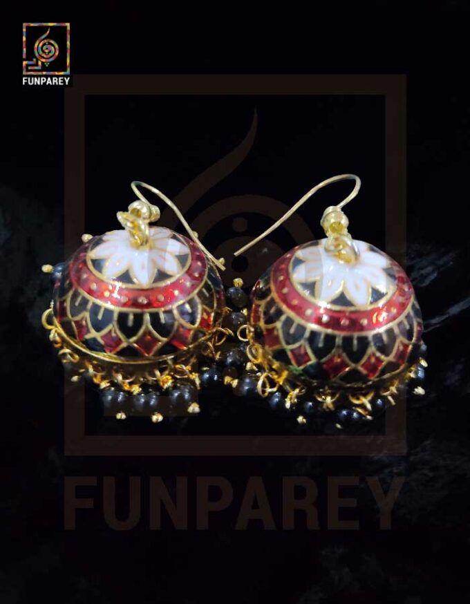 Ethnic Tribal Metallic Earrings "Czarina Lotus"