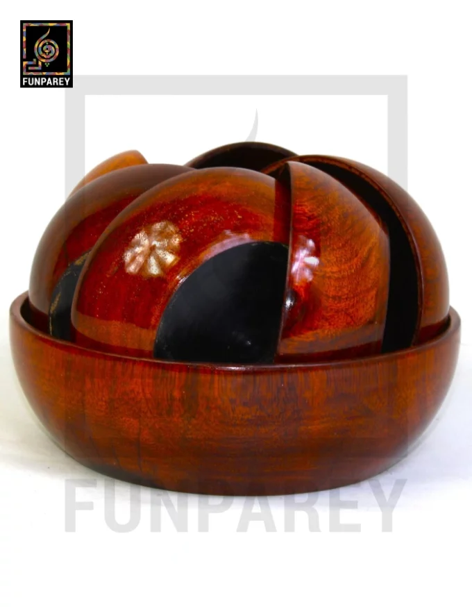 Handcrafted Premium Wooden Bowl Set - Lacquer Coating - Image 6