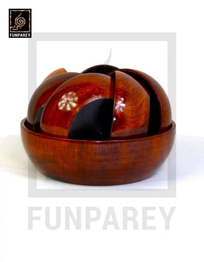 Handcrafted Premium Wooden Bowl Set - Lacquer Coating - Image 8