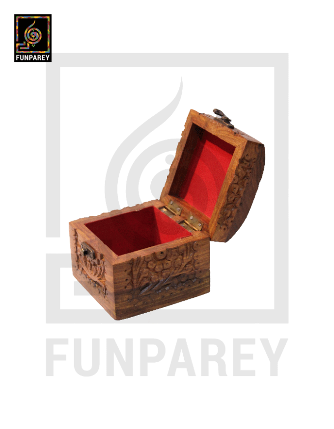 Hand Carved Wooden 4x4 Watch Box | Jewelry Box - Image 3
