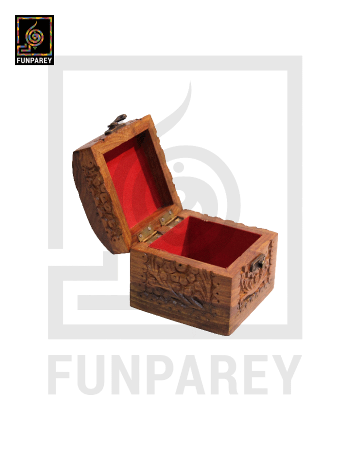 Hand Carved Wooden 4x4 Watch Box | Jewelry Box - Image 4