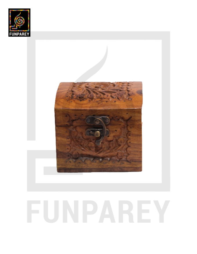 Hand Carved Wooden 4x4 Watch Box | Jewelry Box - Image 7