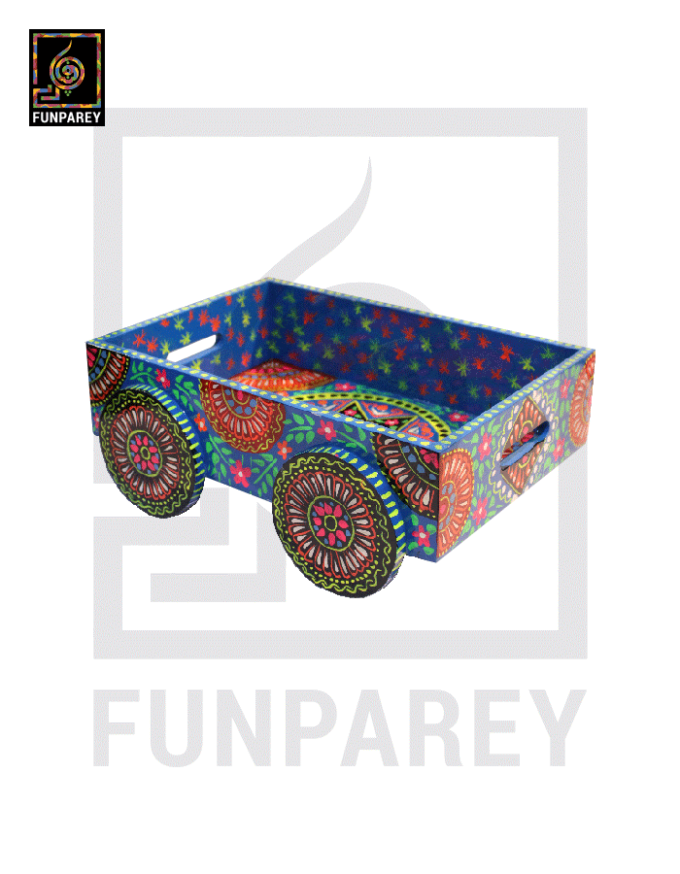 Truck Art Wooden Serving Tray on Wheels - Image 11