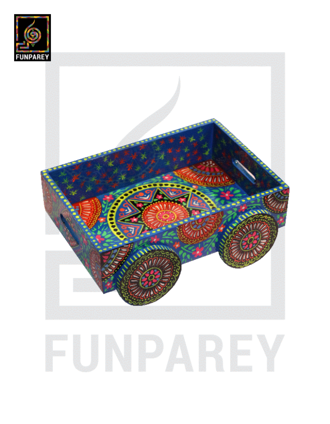 Truck Art Wooden Serving Tray on Wheels - Image 9