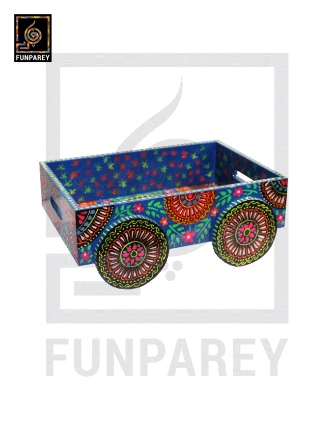 Truck Art Wooden Serving Tray on Wheels - Image 10
