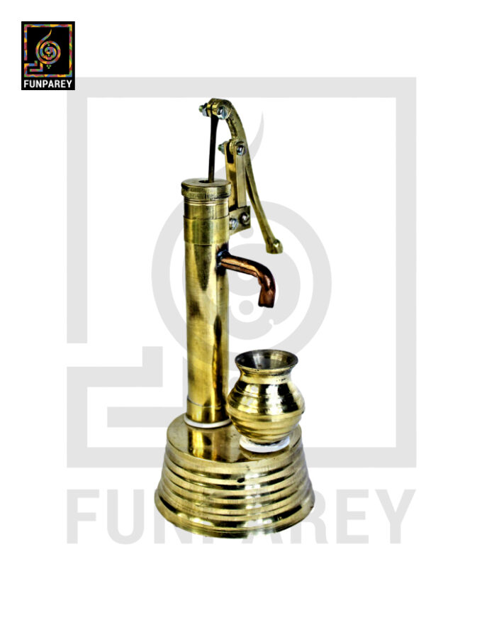 Handmade Brass Decorative Hand Pump (Small) - Image 2