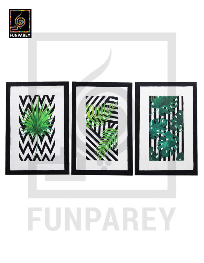 Acrylic Painting Set 'LUSH MOTIF' 12x18 (Set of 3) - Image 6