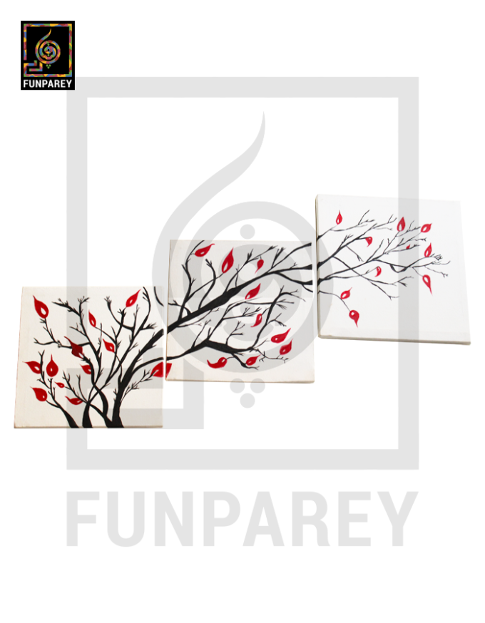 Acrylic Painting Set 'BLUSH MOTIF' 12x12 (Set of 3)